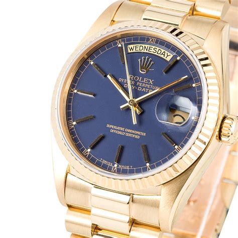 rolex daydate 36 mm president blu dial|rolex day date president price.